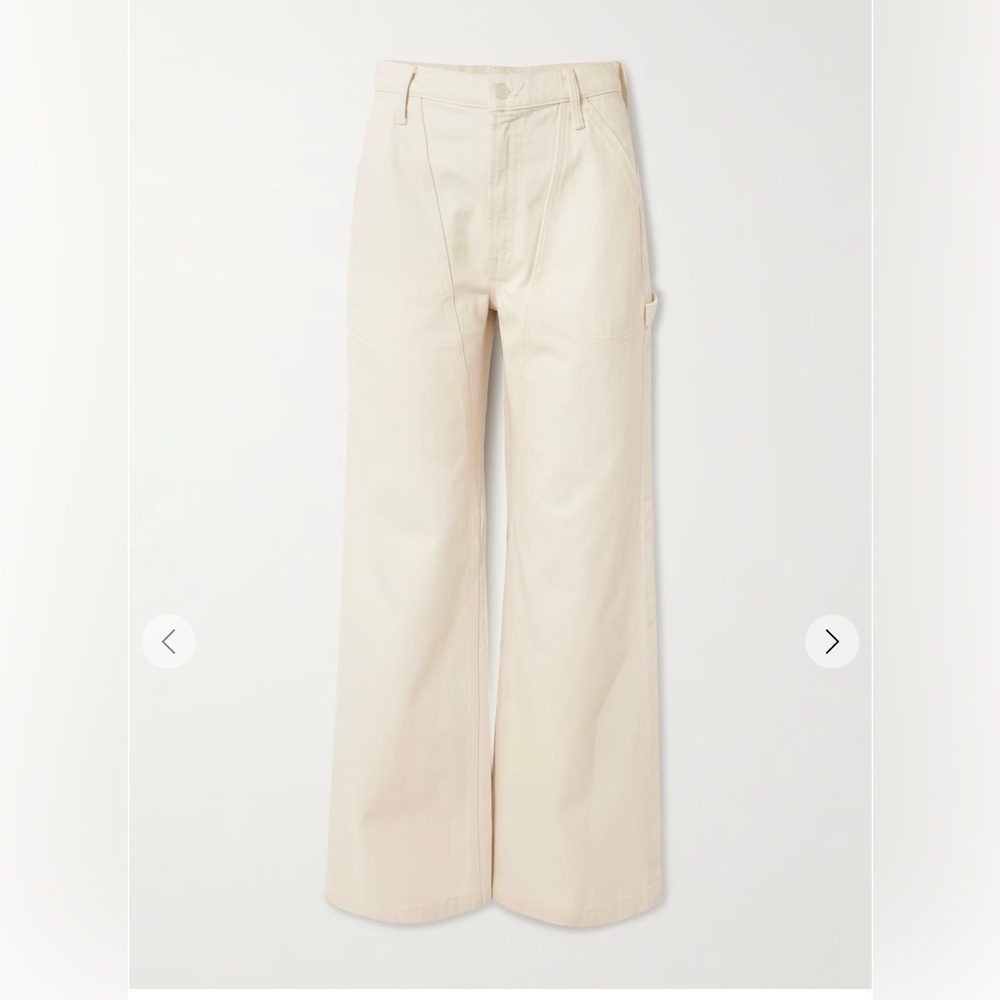 MOTHER Cream Cargo Distressed Relaxed Fit Jeans - Picture 5 of 5